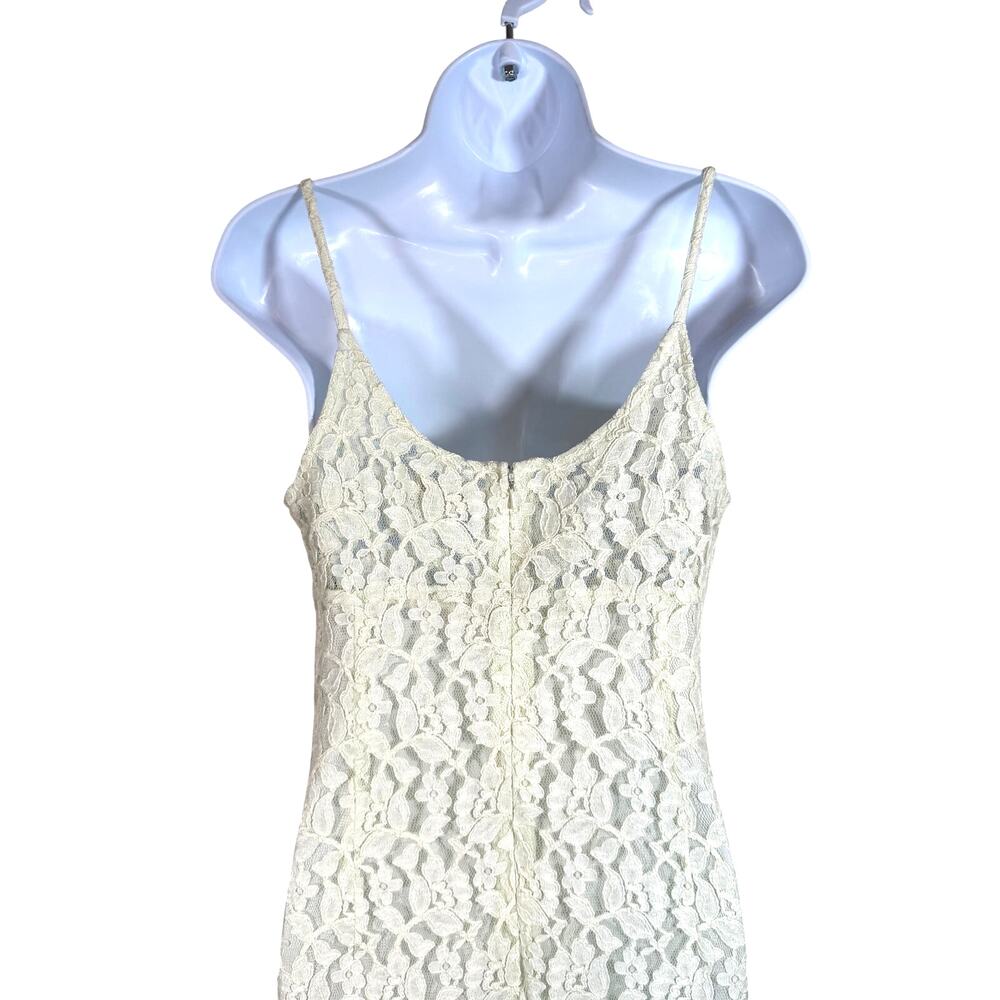 Ventilo Chemise Blanche Lace Maxi Dress Vintage Womens Sz 38 Made in France - Picture 3 of 5